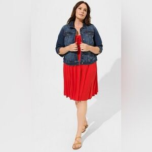 Torrid Denim Fitted Trucker Jacket
